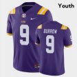 Purple Joe Burrow #9 LSU Tigers SEC Youth NCAA Official Football Jersey -Hot Sale