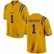 Gold Aaron Anderson #1 LSU Tigers Men College Alumni Football Jersey -Hot Sale