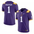 Purple Aaron Anderson #1 LSU Tigers SEC Men College Alumni Football Jersey -Hot Sale