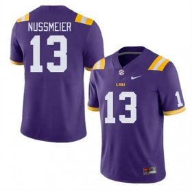 Purple Garrett Nussmeier #13 LSU Tigers SEC Men College Alumni Football Jersey -Hot Sale