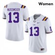 White Garrett Nussmeier #13 LSU Tigers SEC Women High School Classic Football Jersey -Hot Sale