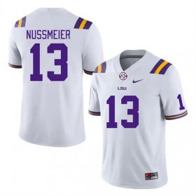 White Garrett Nussmeier #13 LSU Tigers SEC Men College Alumni Football Jersey -Hot Sale