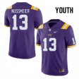 Purple Garrett Nussmeier #13 LSU Tigers SEC Youth NCAA Official Football Jersey -Hot Sale