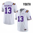 White Garrett Nussmeier #13 LSU Tigers SEC Youth NCAA Official Football Jersey -Hot Sale