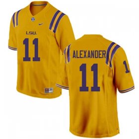 Gold Terrence Alexander #11 LSU Tigers Men NCAA Official Football Jersey -Hot Sale