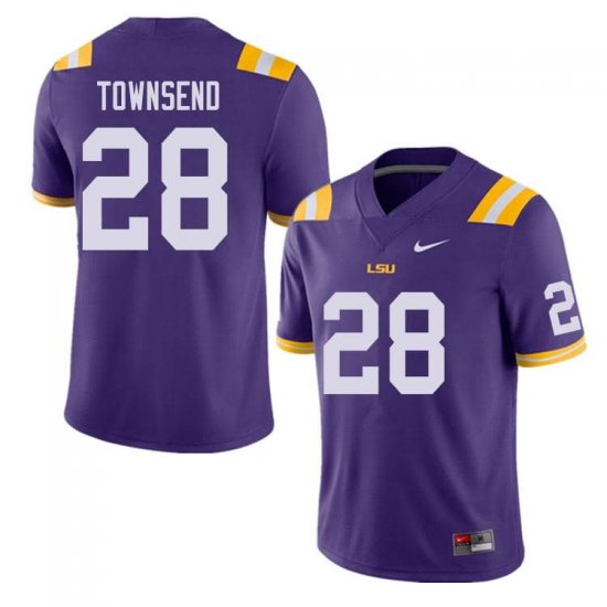 Purple Clyde Townsend #28 LSU Tigers Men College Alumni Football Jersey -Hot Sale