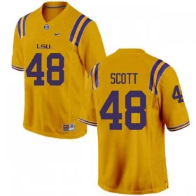 Gold Dantrieze Scott #48 LSU Tigers Men College Alumni Football Jersey -Hot Sale