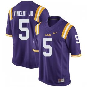 Purple Kary Vincent Jr. #5 LSU Tigers Men High School Classic Football Jersey -Hot Sale