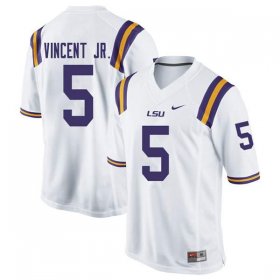 White Kary Vincent Jr. #5 LSU Tigers Men NCAA Official Football Jersey -Hot Sale