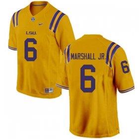 Gold Terrace Marshall Jr. #6 LSU Tigers Men NCAA Official Football Jersey -Hot Sale