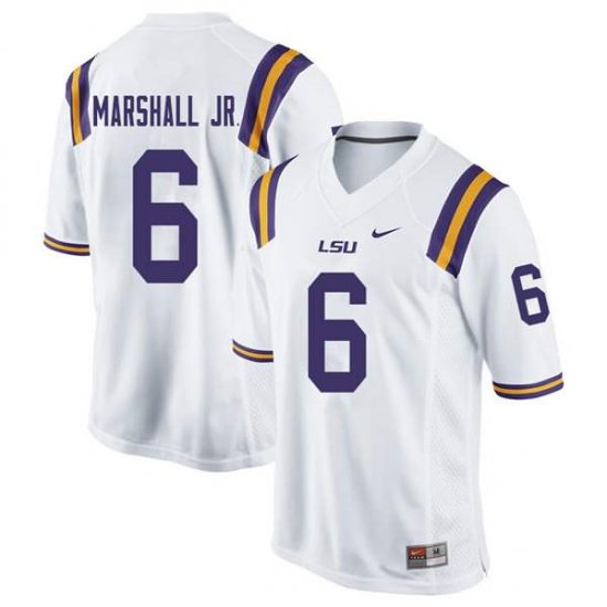 White Terrace Marshall Jr. #6 LSU Tigers Men High School Classic Football Jersey -Hot Sale