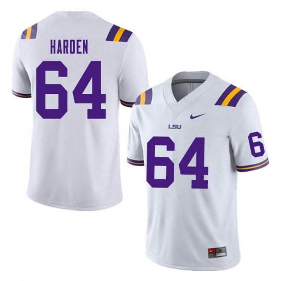 White Austin Harden #64 LSU Tigers Men College Alumni Football Jersey -Hot Sale