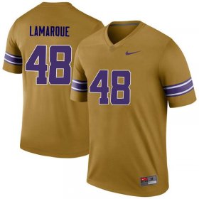 Gold Ronnie Lamarque #48 LSU Tigers Legend Men NCAA Official Football Jersey -Hot Sale