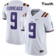 White Joe Burrow Burreaux #9 LSU Tigers Game Youth NCAA Official Football Jersey -Hot Sale