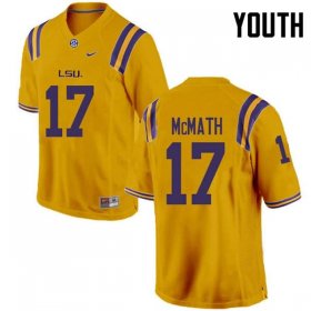 Gold Racey McMath #17 LSU Tigers Youth High School Classic Football Jersey -Hot Sale