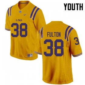 Gold Keith Fulton #38 LSU Tigers Youth College Alumni Football Jersey -Hot Sale