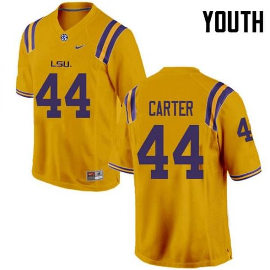 Gold Tory Carter #44 LSU Tigers Youth High School Classic Football Jersey -Hot Sale