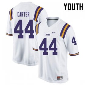 White Tory Carter #44 LSU Tigers Youth College Alumni Football Jersey -Hot Sale