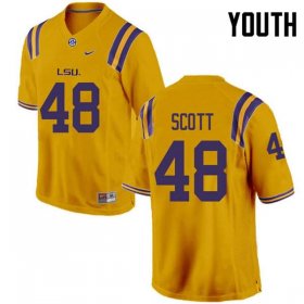 Gold Dantrieze Scott #48 LSU Tigers Youth College Alumni Football Jersey -Hot Sale