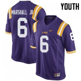 Purple Terrace Marshall Jr. #6 LSU Tigers Youth College Alumni Football Jersey -Hot Sale