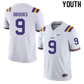 White Marcel Brooks #9 LSU Tigers Youth College Alumni Football Jersey -Hot Sale