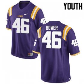 Purple Tashawn Bower #46 LSU Tigers Youth College Alumni Football Jersey -Hot Sale