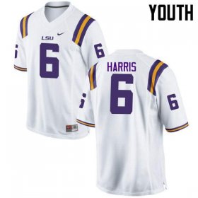 White Brandon Harris #6 LSU Tigers Youth College Alumni Football Jersey -Hot Sale